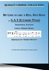 My Love is like a Red,Red Rose SATB choral sheet music cover